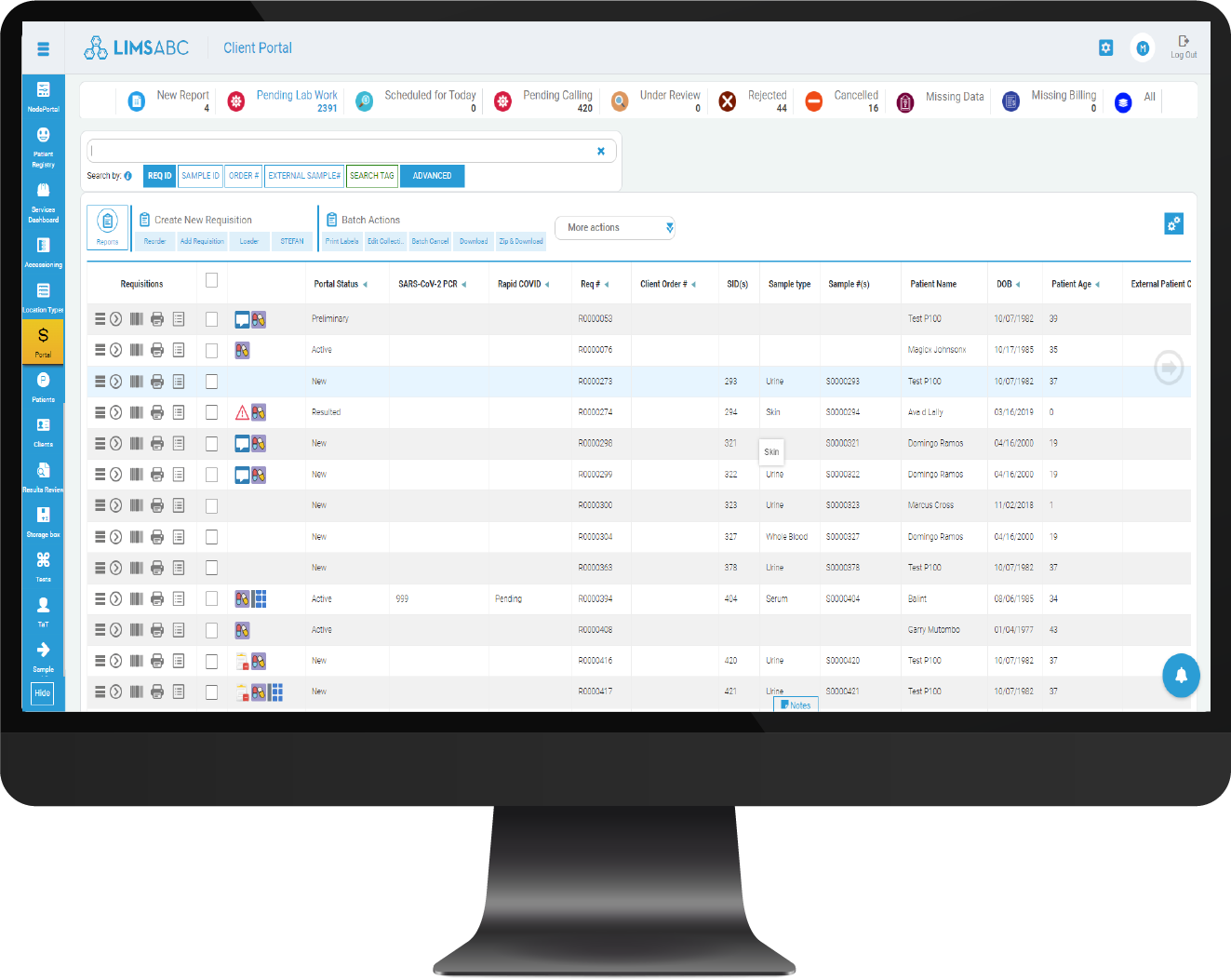 EMR and instrument integrations for LIS